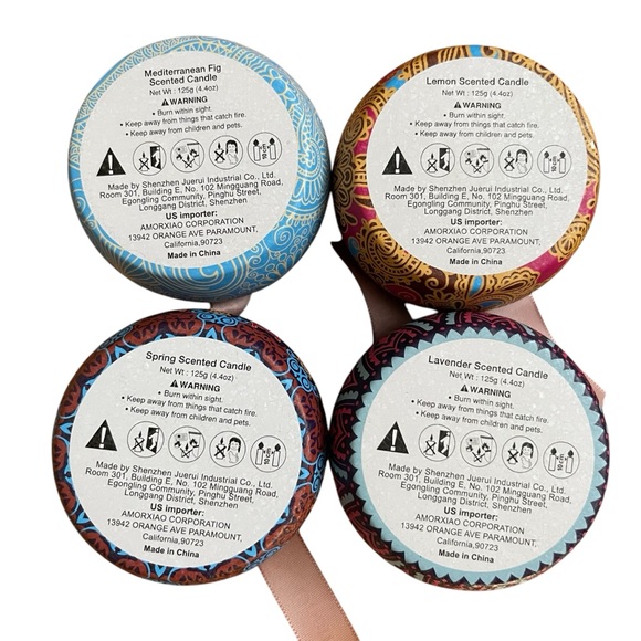 Candles in a vibrant-colored tin Gift set Birthday Holiday Decore‎ House Warming - Picture 5 of 6